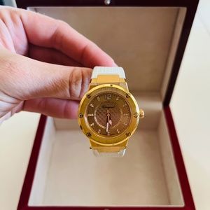 Ferragamo Women's Diamond Rubber Strap Watch